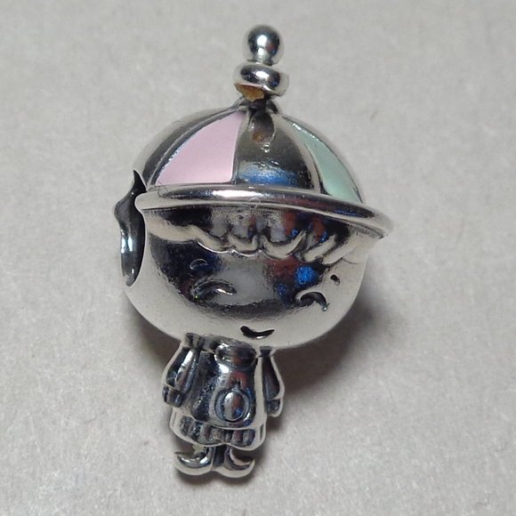 Pandora PROPELLER HAT LITTLE BOY 798015ENMX Silver Multicolor New Charm - Picture 3 of 16